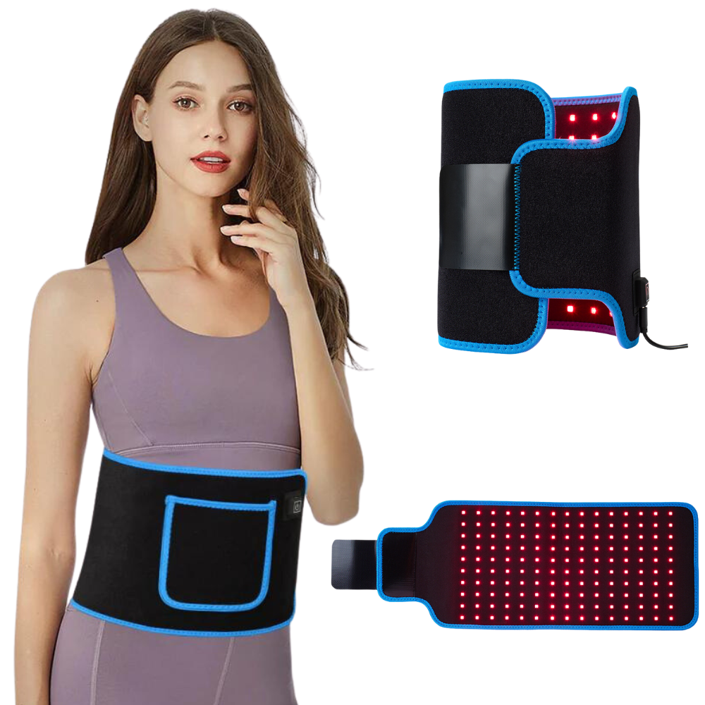 Red Infrared Light Lumbar Therapy Device Waist Support Brace Back Pain Relief Belt - L150