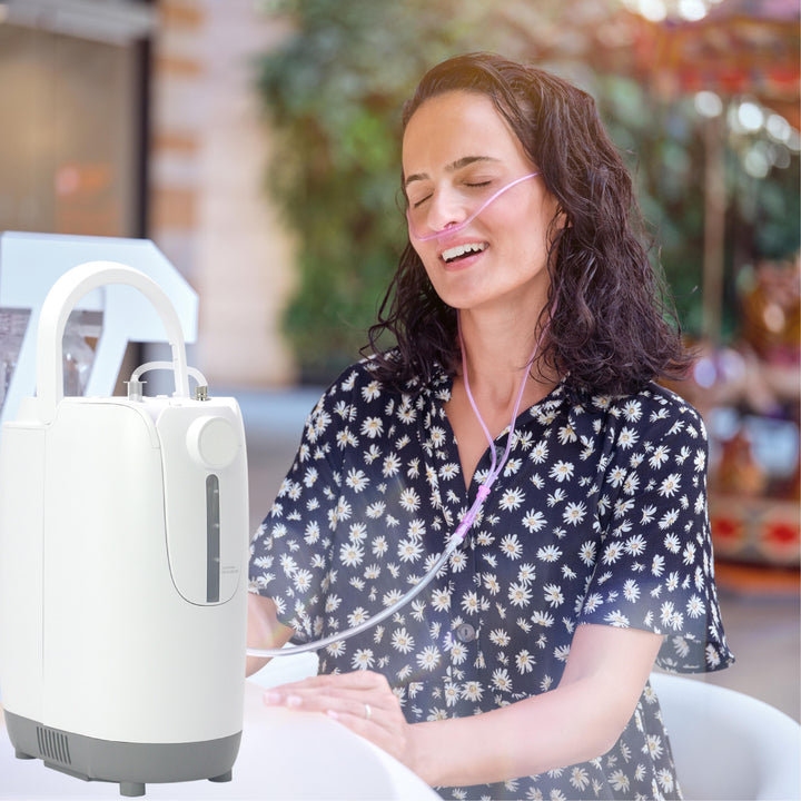 92% High Purity Portable 1-7L Continuous Flow Oxygen Concentrator With 4 Hours Duration Battery DZ-1BCW