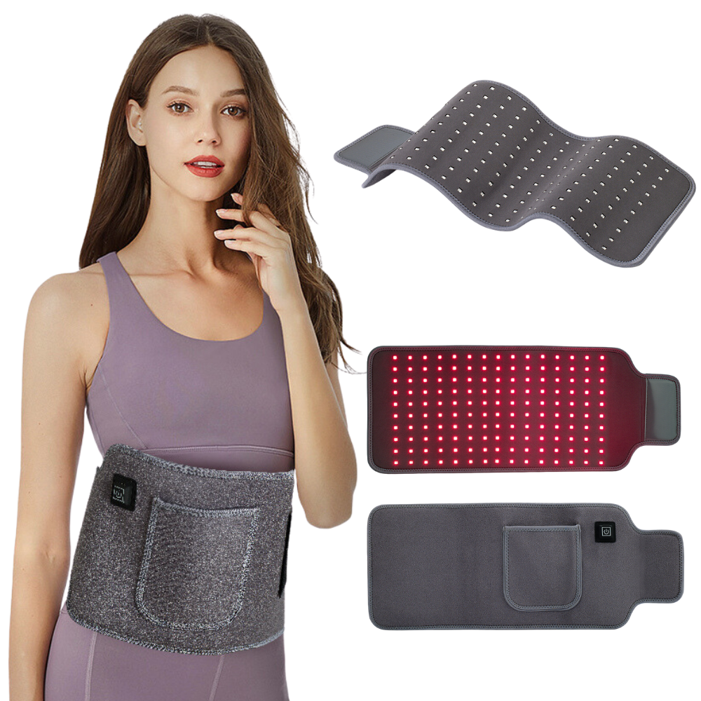 Red Infrared Light Lumbar Therapy Device Waist Support Brace Back Pain Relief Belt - L150