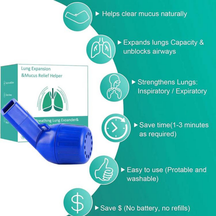 Breathing Exercise Device For Lungs Compact Respiratory Muscle Trainer HT-03