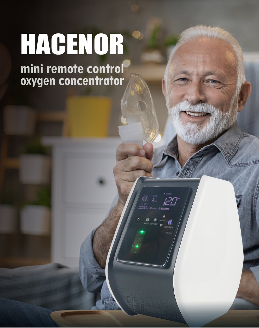 Newest Home Use 2-6L Continuous Flow Remote Control Oxygen Concentrator POC-01