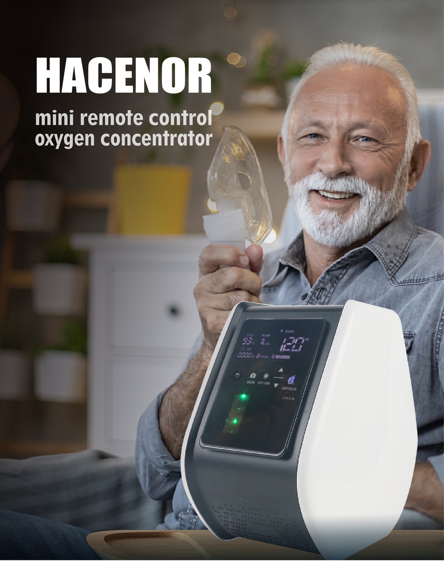 Home Use 6L Remote Control Oxygen Concentrator | 2-6L Adjustable ...