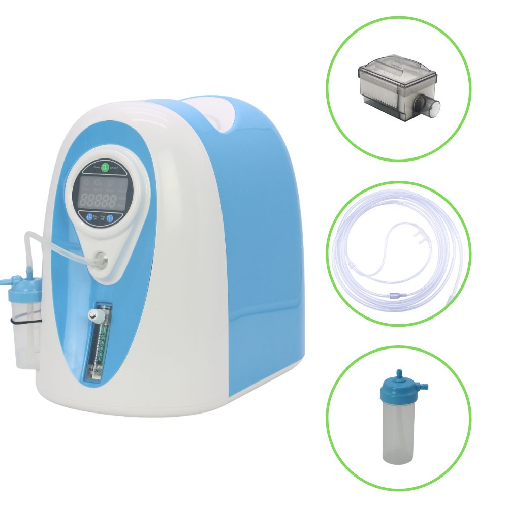96% High Purity Home Use 1-5L Adjustable Continuous Flow Oxygen Concentrator - POC-03C