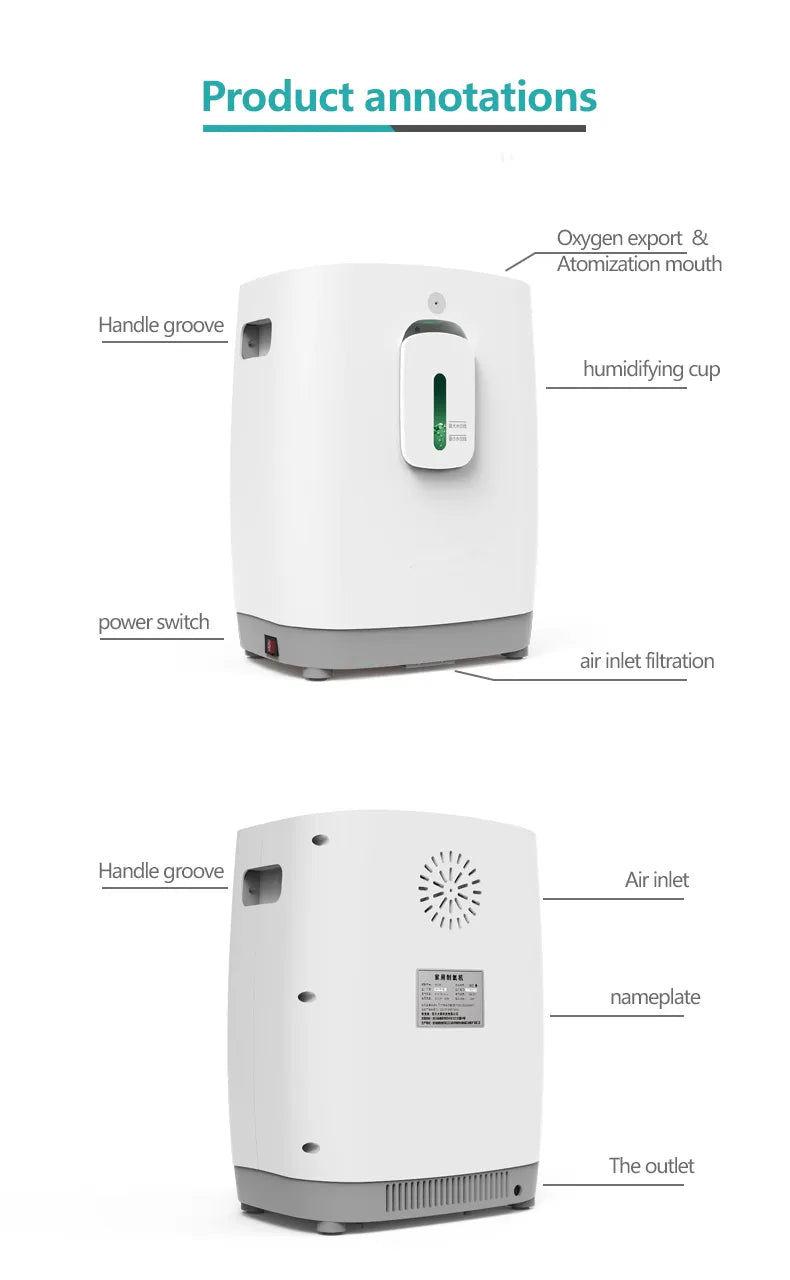 7L/min Oxygen Concentrator With Atomization Function - DZ-1W